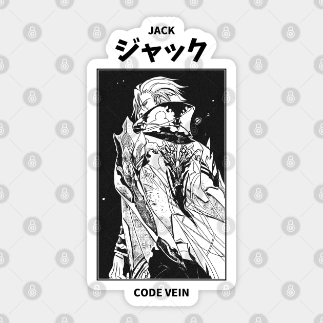 Jack Rutherford Code Vein Sticker by KMSbyZet